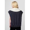 [BLANKNYC] Womens Luxury Clothing Denim and Sherpa Oversized Vest, Comfortable & Stylish(All Ninghter)