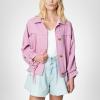 [BLANKNYC] womens Luxury Clothing Linen Utility Jacket With Pockets, Comfortable & Stylish Coat(Buzz Word)