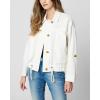 [BLANKNYC] womens Luxury Clothing Linen Utility Jacket With Pockets, Comfortable & Stylish Coat(Great Catch)