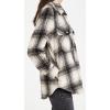 [BLANKNYC] womens Luxury Clothing Oversized Snap Front Plaid Shirt, Comfortable & Casual Jacket Shacket(Checked Out)