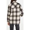[BLANKNYC] womens Luxury Clothing Oversized Snap Front Plaid Shirt, Comfortable & Casual Jacket Shacket(Checked Out)