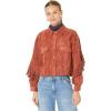 [BLANKNYC] mens Luxury Clothing Faux Suede Fringe Shirt Jacket, Comfortable & Stylish Coat(Bounce Back)
