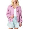 [BLANKNYC] womens Luxury Clothing Linen Utility Jacket With Pockets, Comfortable & Stylish Coat(Buzz Word)