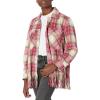 [BLANKNYC] womens Luxury Clothing Oversized Snap Front Plaid Shirt, Comfortable & Casual Jacket Shacket(Woodstock)
