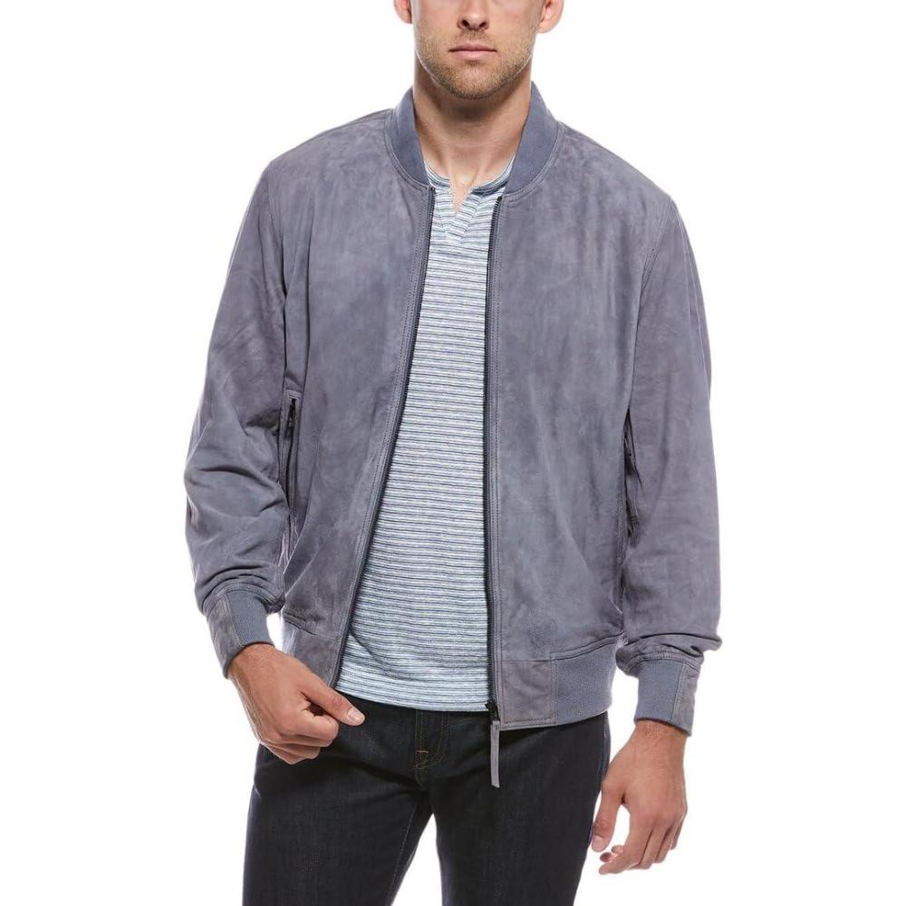 image:imageBLANKNYC Mens Real Suede Bomber Jacket Back in The Saddle S