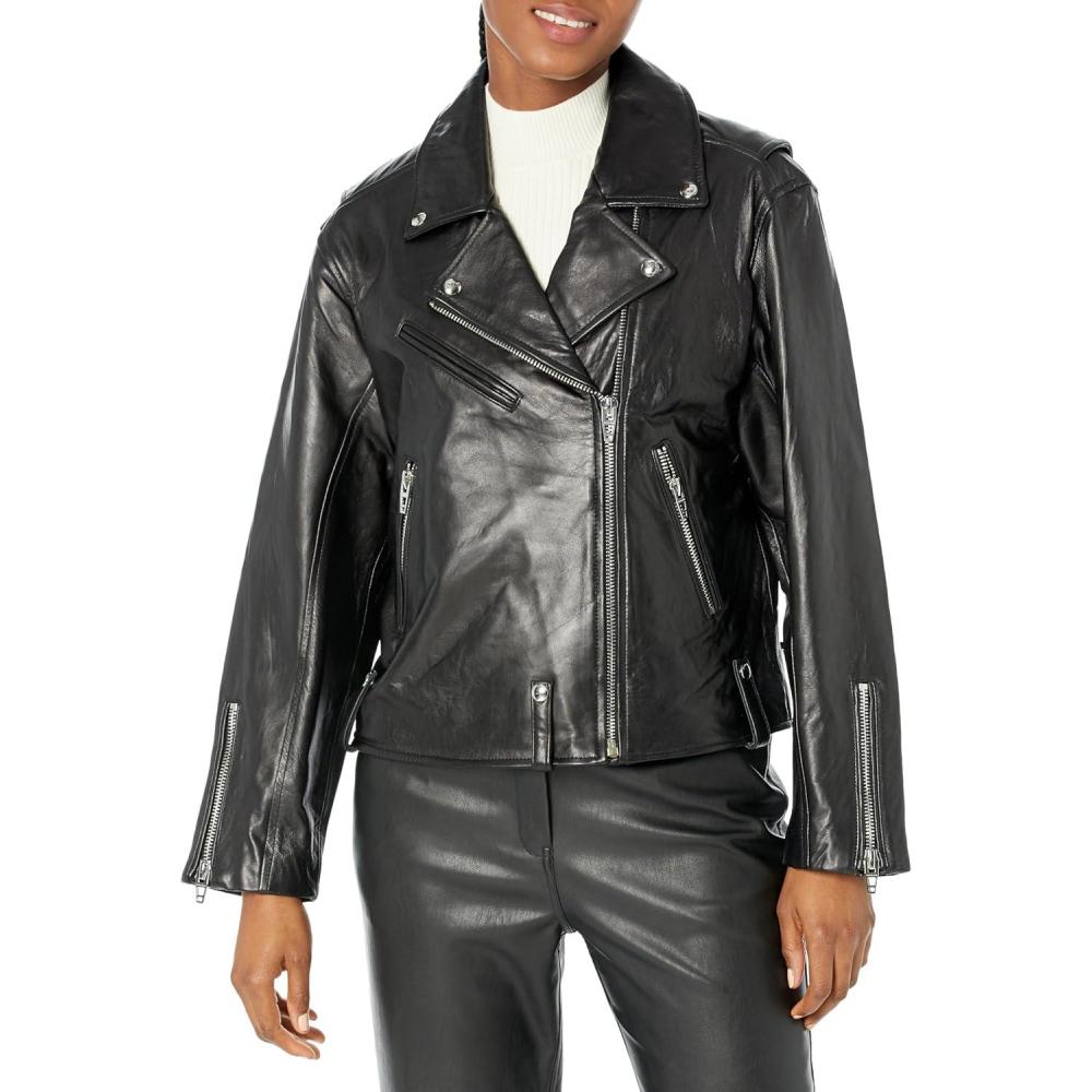 image:imageBLANKNYC Womens Real Leather Moto JacketFriend Zone