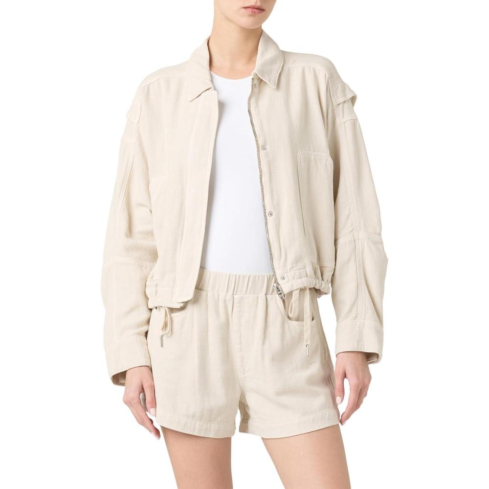 image:imageBLANKNYC womens Oyster Bar Linen Utility JacketBeige