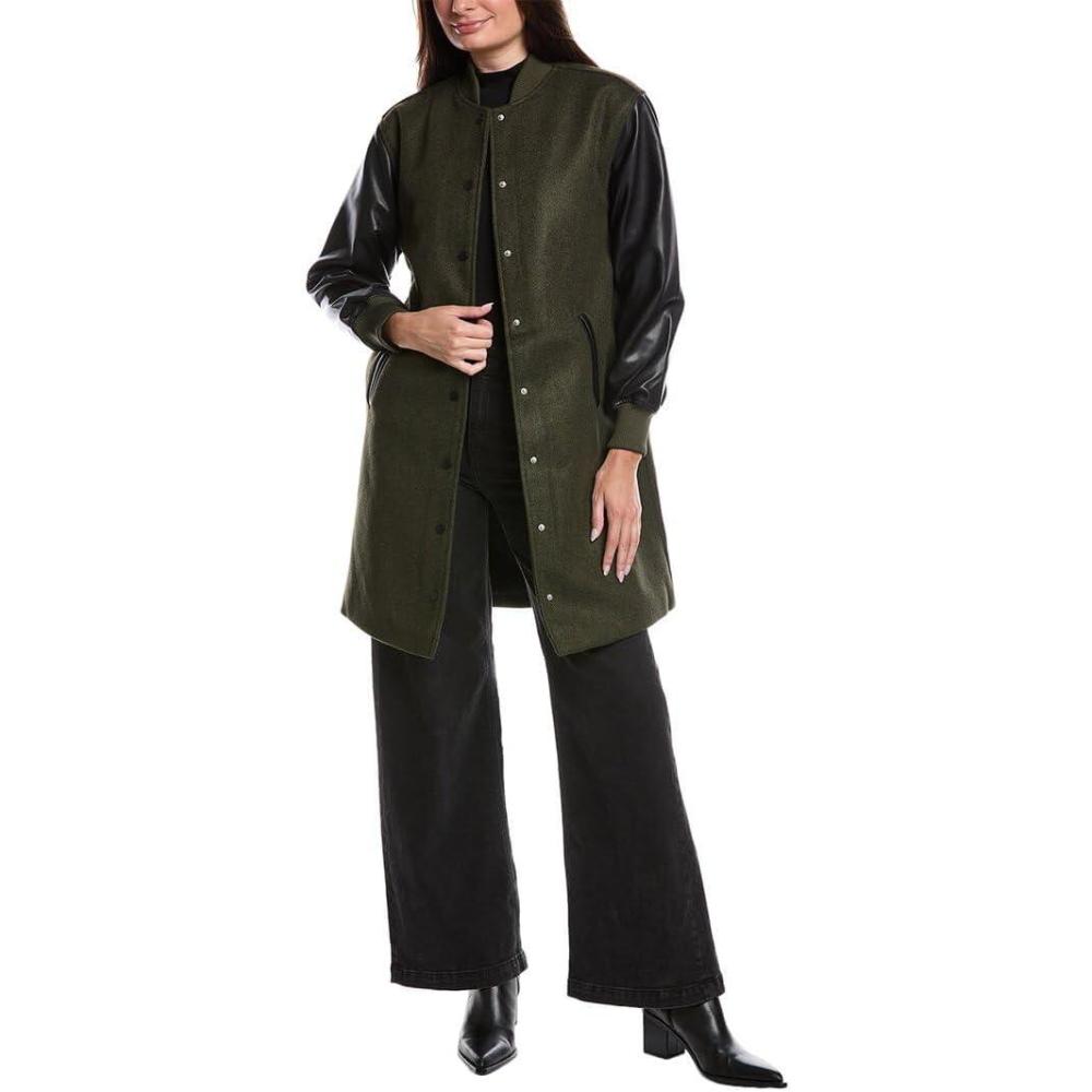 image:imageBLANKNYC womens Role Play CoatDark GreenBlack