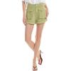 [BLANKNYC] Womens Luxury Clothing Linen Cargo Shorts, Comfortable & Stylish(Green Light)