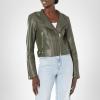 [BLANKNYC] Womens Quilted Detail Moto Jacket(Green)