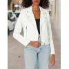 [BLANKNYC] womens Luxury Clothing Moto Jacket With Zipper and Pocket Detail, Comfortable & Stylish Coat(So Ice)