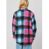 [BLANKNYC] womens Plaid Faux Sherpa Shirt Jacket With Pockets(Beyond the Mood)