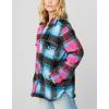 [BLANKNYC] womens Plaid Faux Sherpa Shirt Jacket With Pockets(Beyond the Mood)