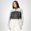 [BLANKNYC] womens Women’s Vegan Leather Racer Moto Jacket(Light Speed)