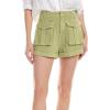 [BLANKNYC] Womens Luxury Clothing Linen Cargo Shorts, Comfortable & Stylish(Green Light)