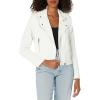 [BLANKNYC] womens Luxury Clothing Moto Jacket With Zipper and Pocket Detail, Comfortable & Stylish Coat(So Ice)