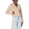 [BLANKNYC] womens Suede Moto Jacket(Tan)