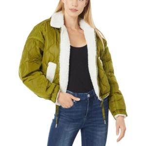[BLANKNYC] womens Quilted Jacket With Sherpa(Green)