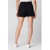 [BLANKNYC] Womens Black Eyelet Printed Shorts with Self Belt, Stylish & Designer ClothingShorts(Late Night)