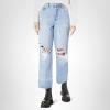 [BLANKNYC] Womens Five Pocket Ripped Straight Leg Jean(Personal Best)