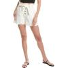 [BLANKNYC] Womens Garment Dye Elastic Waist Baggy Paperbag Shorts, Stylish & Trendy(Far Away)