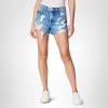 [BLANKNYC] Womens Luxury Clothing High Rise Distressed Denim Shorts, Comfortable & Fitting(Cruise Control)