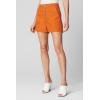 [BLANKNYC] Womens Luxury Clothing High Rise Distressed Denim Shorts, Comfortable & Fitting(Firecracker)