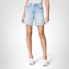 [BLANKNYC] Womens Luxury Clothing High Rise Distressed Denim Shorts, Comfortable & Fitting(Mirror)