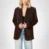 [BLANKNYC] Womens Luxury Clothing Oversized Blazzer with Pockets, Comfortable & Stylish Coat(Chocolate Souffle)