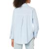 [BLANKNYC] Womens Luxury Clothing Oversized Stripe Collared Shirt, Comfortable & Stylish(Blue Sky)