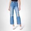 [BLANKNYC] Womens Sustainable High Rise Straight Leg Ripped Jeans, Stylish & Comfortable Pants(Wildflower)