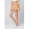 [BLANKNYC] Womens Textured Linen Drawstring Paperbag Shorts, Comfortable & Stylish(Incense)