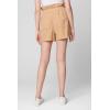 [BLANKNYC] Womens Textured Linen Drawstring Paperbag Shorts, Comfortable & Stylish(Incense)