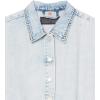 [BLANKNYC] girls Luxury Clothing Acid Denim Shorts Sleeve Romper With Patch Pockets, Comfortable & Stylish(Time Zone)