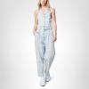 [BLANKNYC] womens Luxury Clothing Denim Halter Neck Jumpsuit With Belt, Comfortable & Stylish(Call My Name)