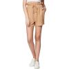 [BLANKNYC] Womens Textured Linen Drawstring Paperbag Shorts, Comfortable & Stylish(Incense)