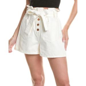 [BLANKNYC] Womens Garment Dye Elastic Waist Baggy Paperbag Shorts, Stylish & Trendy(Far Away)