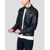 [BLANKNYC] mens Intoxicating Leather Racer Jacket, Comfortable & Designer Clothing(Black)