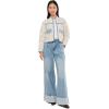 [BLANKNYC] womens Love Song Floral Quilted Jacket(Blue/Beige)