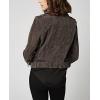[BLANKNYC] womens Luxury Clothing Cropped Suede Leather Motorcycle Jacket(French Grey)