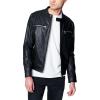 [BLANKNYC] mens Intoxicating Leather Racer Jacket, Comfortable & Designer Clothing(Black)