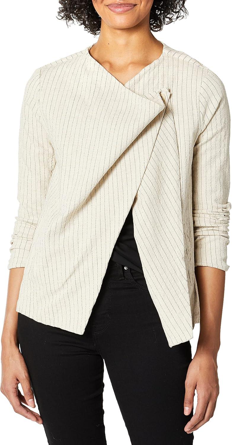 image:imageBLANKNYC Womens Luxury Clothing Faux Suede Drape Front JacketLuxury Clothing Faux Suede Drape Front JacketAll Natural