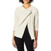 [BLANKNYC] Womens Luxury Clothing Faux Suede Drape Front JacketLuxury Clothing Faux Suede Drape Front Jacket(All Natural)