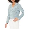 [BLANKNYC] Women’s Luxury Clothing Faux Suede Moto Jacket, Comfortable & Stylish Coat(Ocean Wave)