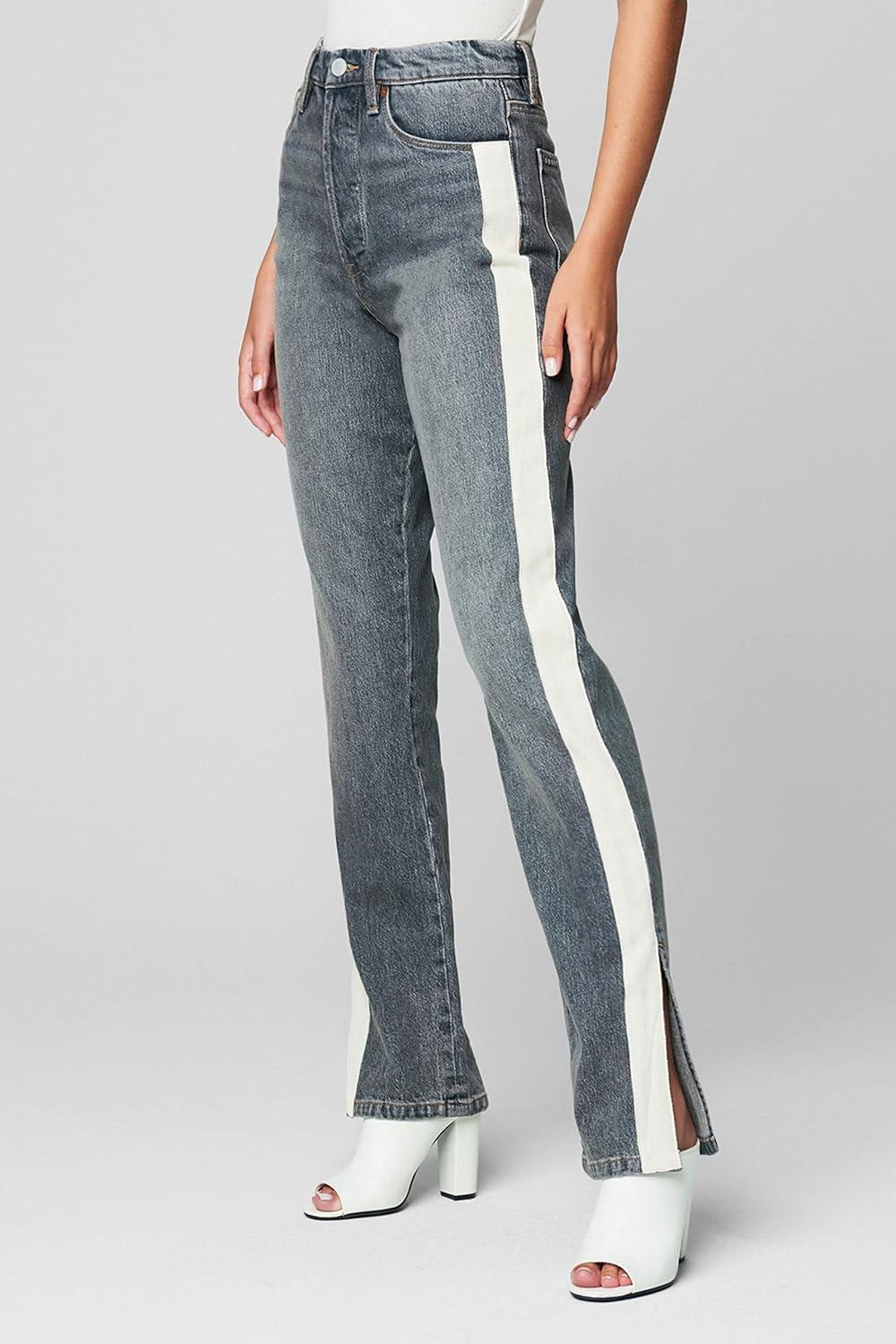 image:imageBLANKNYC Womens Slit Straight Leg PantBlack
