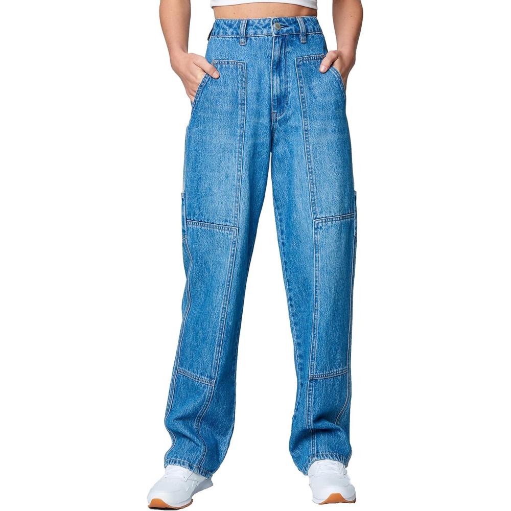 image:imageBLANKNYC Womens Luxury Clothing Straight Leg Denim Carpenter Jeans Comfortable amp Stylish PantUnexpected Time