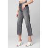 [BLANKNYC] Women’s Five Pocket Washed Black High Rise Straight Leg Jeans, Stylish Pants(Washed Black)