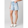 [BLANKNYC] Women’s Luxury Clothing High Rise Distressed Denim Shorts, Comfortable & Fitting(Mirror)