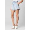 [BLANKNYC] Women’s Luxury Clothing High Rise Distressed Denim Shorts, Comfortable & Fitting(Payback)