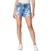 [BLANKNYC] Women’s Luxury Clothing High Rise Distressed Denim Shorts, Comfortable & Fitting(Cruise Control)